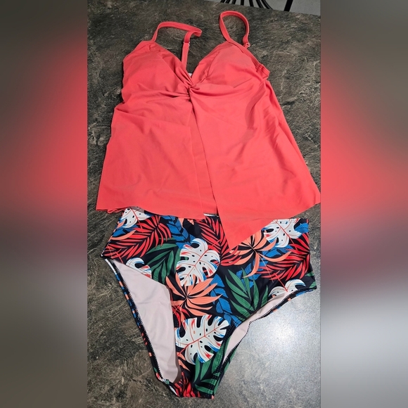 SUUKSESS Tankini, Push Up Knot Front Bathing Suit #800 - Picture 2 of 10